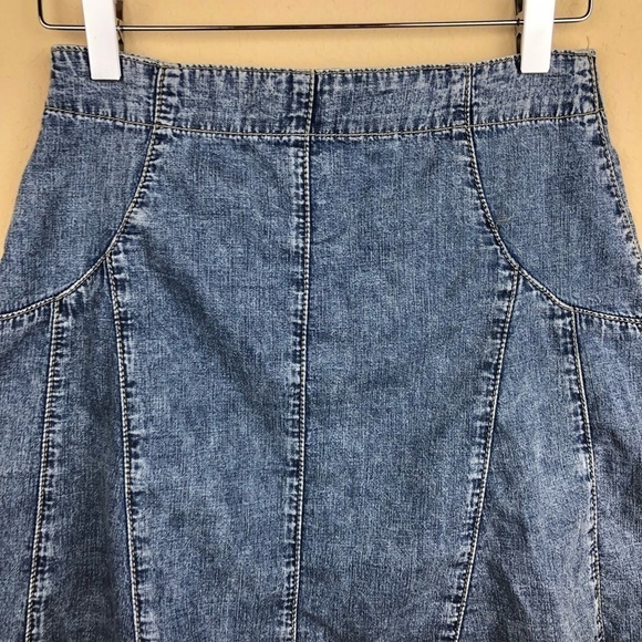 Carmar Womens Skirt, Blue Denim Button Fly Small - Picture 6 of 7